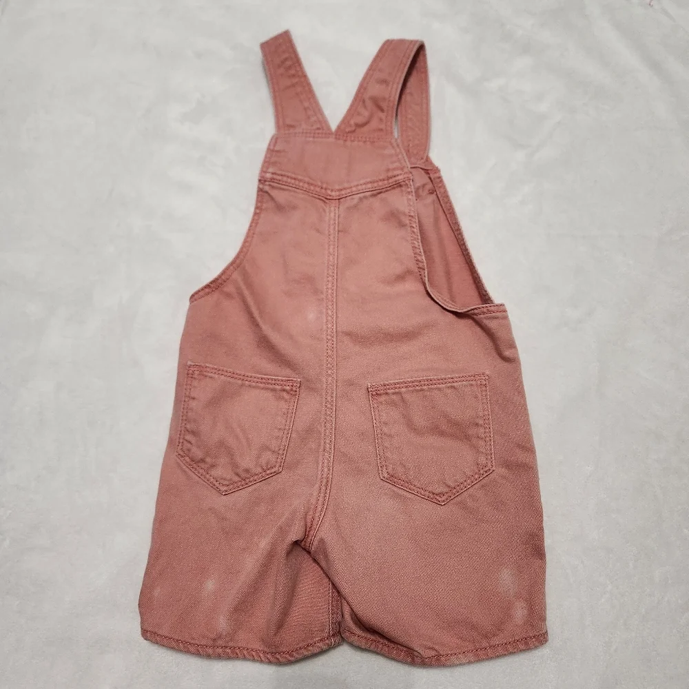 Baby Gap Pomenade Pink Snap Front Overalls Shorts